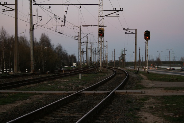 Выходные светофоры станции Зиемельблазма